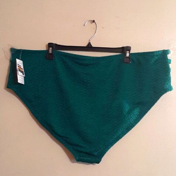 New Lattice Plus Side Bottom Bikini 3X Time And Tru Green Gem New With Tags - Picture 4 of 5